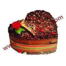 Chocolate Forest Cake Heart Shape